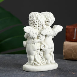 Фигура Ангелочки с сердцем состаренный, 12?11?6 см