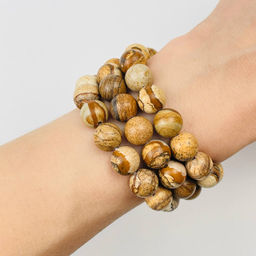 Бусины для украшений из песочной Яшмы (36 бусин) 38 см