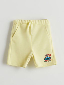 Beli Lastikli Bask?l? Erkek ?ocuk ?ort