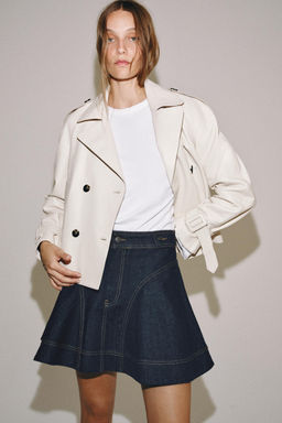 FALDA CORTA DENIM ZW COLLECTION / Azul - Zara фото 2
