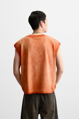 WASHED EMBROIDERED TANK TOP - Zara фото 3