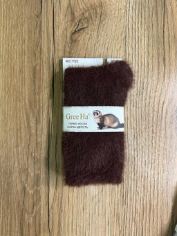 BK934 Носки, 1 пара (шерсть норки) КОРИЧНЕВЫЙ