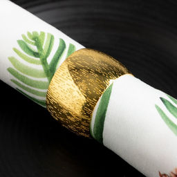 Набор сервировочных салфеток с декоративными кольцами С Новым Годом, 40?40 см - 4 шт., 100% хлопок, саржа 190 г/м?