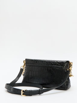 Женская сумка на плечо LOVE MOSCHINO SUPER SOFT CROCO Артикул 4192156, черный  фото 2