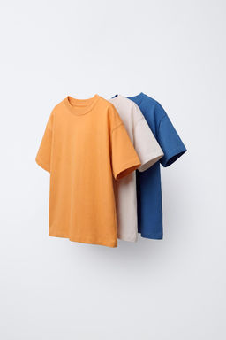 PACK TRES CAMISETAS LISAS / Naranja
