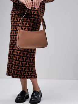 Сумка кожаная на плечо Deboro 31046 светлый орех