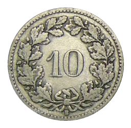 10 раппенов 1907 года Швейцария