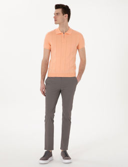 Pembe Slim Fit Fermuarl_ Polo Yaka Triko Ti__rt - Pierre cardin фото 4