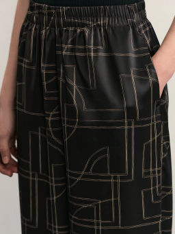 Атласные брюки с принтом / Zarina  фото 5