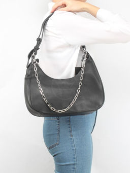 Сумка женская искусственная кожа FR-6620-1, 1отд+еврокарм, плечевой ремень, черный SALE 258368 - Adelia фото 10