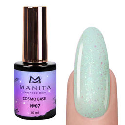 Manita Professional База для ногтей камуфлирующая с блестками №07 / Cosmo Base, 10 мл  фото 6