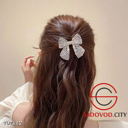 Заколка Бантик со стразами