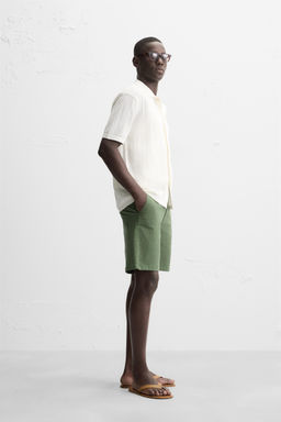 CHINO REGULAR FIT BERMUDA SHORTS - Zara фото 4