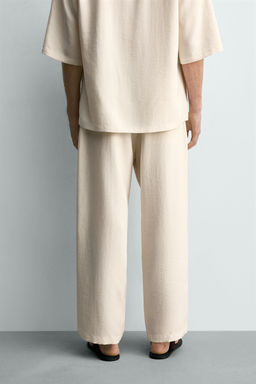 PANTAL?N FLUIDO PLIEGUES LATERALES / Crudo medio - Zara фото 3