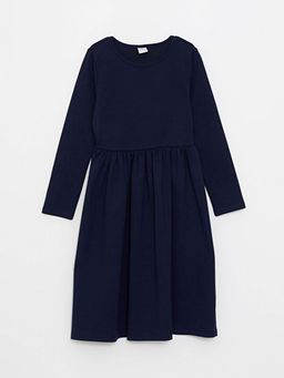 Bisiklet Yaka Basic Uzun Kollu Elbise