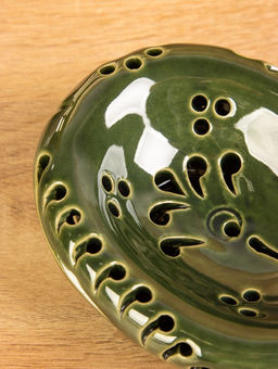 Мыльница Цветочный узор, 135.510.5 см, керамика, зелёная - Simaland фото 3