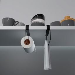 Держатель для бумажных полотенец подвесной Доляна «Лофт», 20.6×3×10.1 см, чёрный