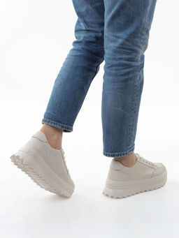 03-YC282-2 BEIGE Кроссовки женские (натуральная кожа) - Фабричный китай фото 4