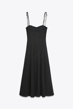 RUFFLE POPLIN MIDI DRESS - Zara фото 7
