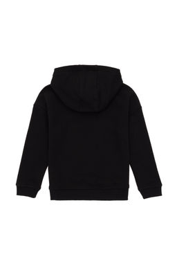 Черная базовая толстовка с капюшоном для мальчика - U.s. polo assn фото 7