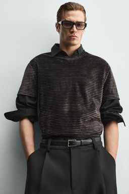 WASHED TEXTURED T-SHIRT - Zara фото 5