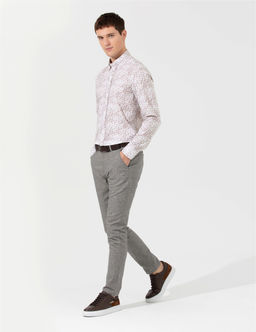 Gri Slim Fit Kanvas Pantolon - Pierre cardin фото 3