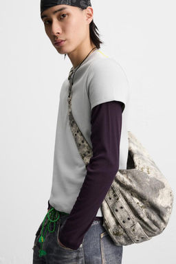 CHECK TEXTURED CROPPED FIT T-SHIRT - Zara фото 5