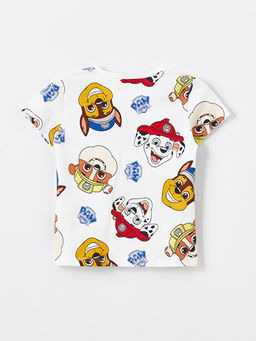 Bisiklet Yaka K?sa Kollu Paw Patrol Bask?l? Erkek Bebek ?ortlu Pijama Tak?m? - Waikiki фото 3