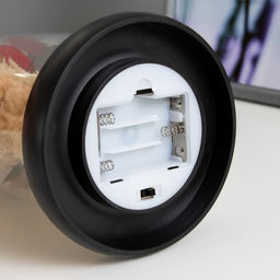 Фигурка световая в колбе RISALUX «Мишка с цветком», LED-ночник, от батареек 3×LR44, 11×11×21 см