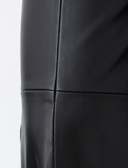 Прямые брюки из искусственной кожи - Vilatte фото 4