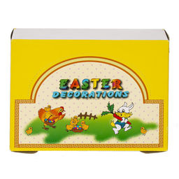 Набор из 6-ти изделий декоративных "Гнездо пасхальное" (4,5*3,5), L18 W14 H5,5 см