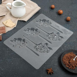 Цена за 2 шт. Форма для шоколада и конфет Единорог, 5 ячеек, 24?18.5?1 см, прозрачная - Simaland фото 3