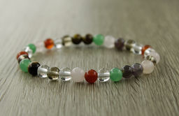 Самоцветы 6мм, браслет "Классика" длина 17см