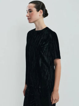 Футболка с коротким рукавом из бархата / Zarina