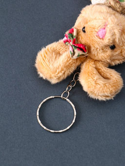 Брелок для ключей на кольце Пушистик. Зайка в цветочном сарафане, на сумку, рюкзак, 8.5?4?14 см - Simaland фото 3