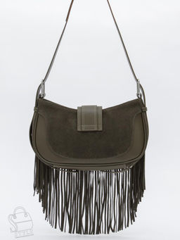 Сумка женская кожаная 99057-1NN brown green Natale Navetta  в Новосибирске