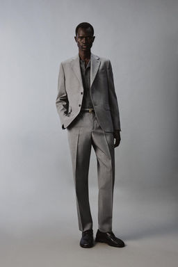 BLAZER SLIM FIT TRAJE ESTRUCTURA / Gris - Zara фото 8