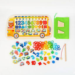 Детский логический центр 5 в 1 Автобус 42 22,5 8 см - Simaland фото 2