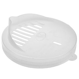 Крышка полиэтиленовая для слива СКО д82мм - классическая, хозяйственная, белый прозрачный (Россия)