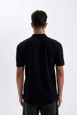 Новая футболка-поло из пике стандартного кроя с короткими рукавами - Defacto фото 6