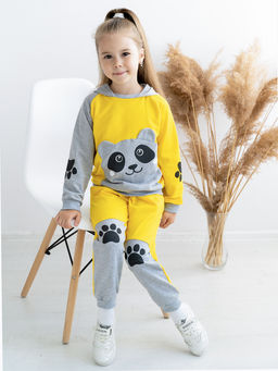 Костюм детский желтыймеланж панда