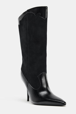 COWBOY HEEL BOOTS - Zara фото 4