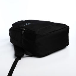 Рюкзак молодёжный на молниях, 4 кармана, с принтом, размер 35×18×50 см, чёрный/синий