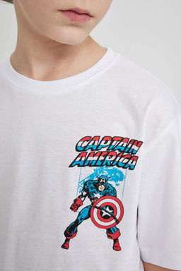 Футболка с круглым вырезом и короткими рукавами для мальчиков из комиксов Marvel Comics - Defacto фото 8