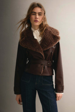 Cazadora biker con cuello de borreguito - H&m фото 5