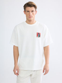 Bisiklet Yaka Nak??l? Penye Erkek Ti??rt