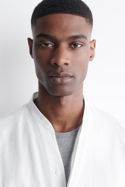 CAMISA DE ALGOD?N CON CUELLO MAO - H&m фото 6