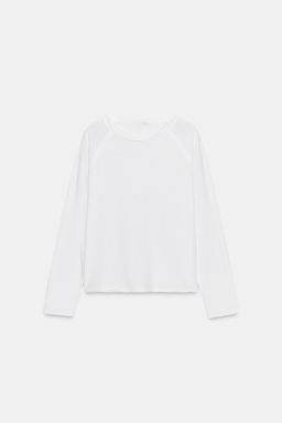 WASHED LONG SLEEVE T-SHIRT - Zara фото 5
