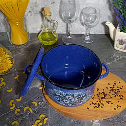 Кастрюля 2,9л 1с16с/1 син. с зерн. Голубика - Стальэмаль фото 5