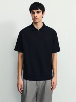 Футболка поло на молнии / Zarina фото 3